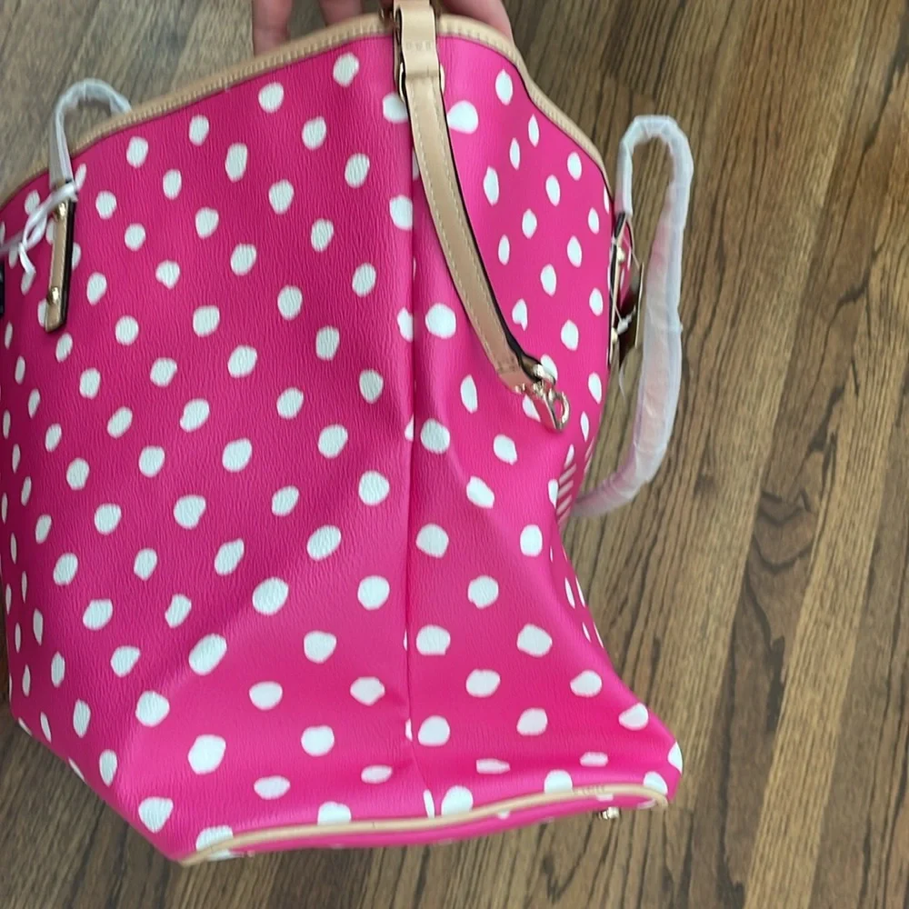 Kate Spade New York Bondi Road Harmony Baby Bag in Pink and Cream Dots